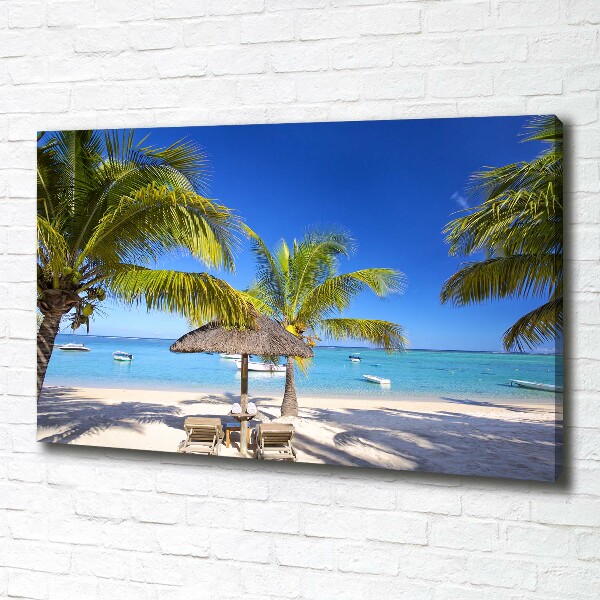 Canvas foto Mauritius Strand