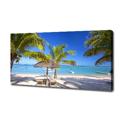 Canvas foto Mauritius Strand