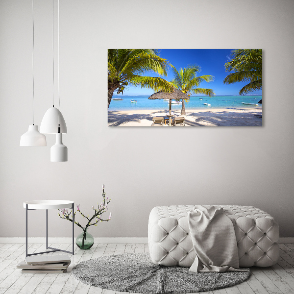Canvas foto Mauritius Strand