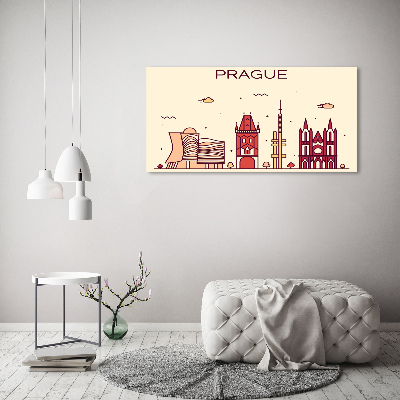 Foto canvas Praagse gebouwen