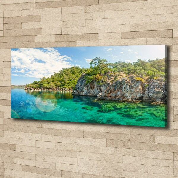 Canvas foto Blauwe Lagune
