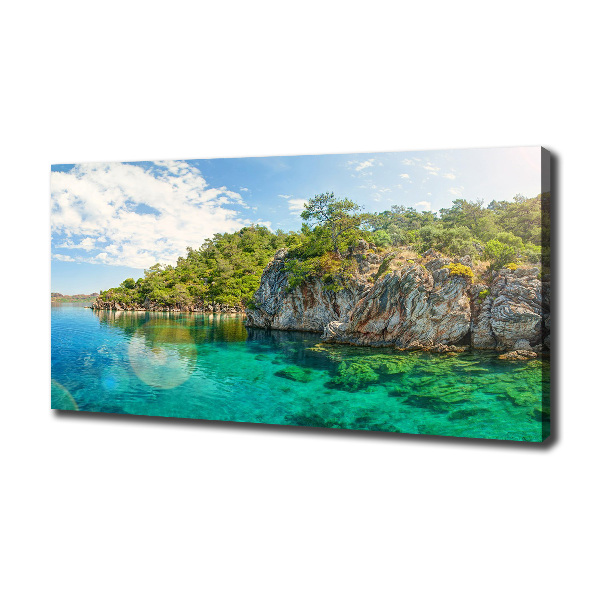 Canvas foto Blauwe Lagune