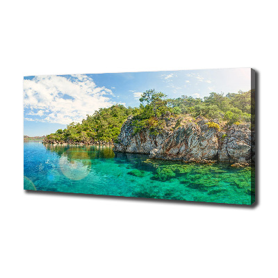 Canvas foto Blauwe Lagune