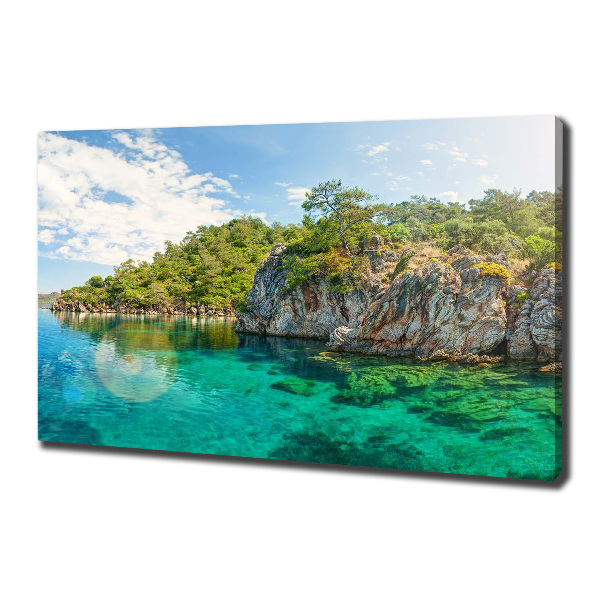Canvas foto Blauwe Lagune