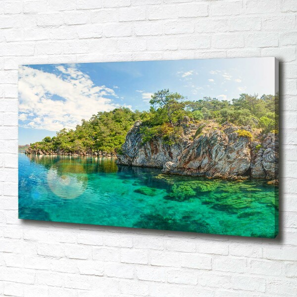 Canvas foto Blauwe Lagune