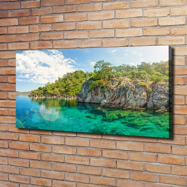 Canvas foto Blauwe Lagune