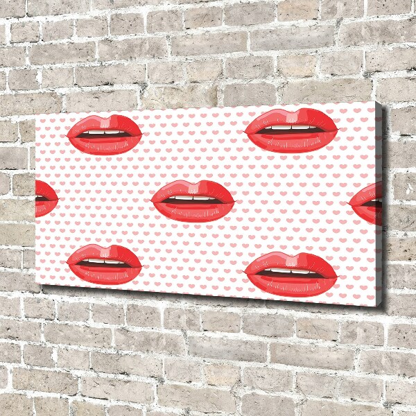 Canvas schilderij Rode lippen