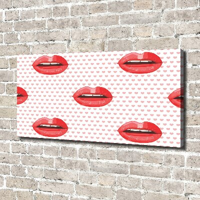 Canvas schilderij Rode lippen