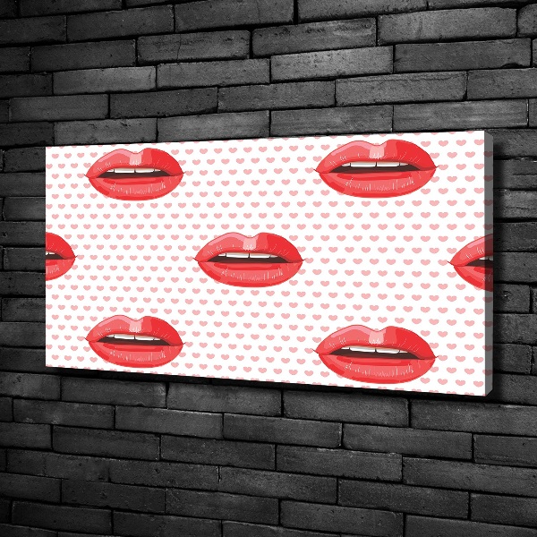 Canvas schilderij Rode lippen