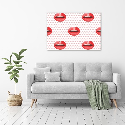 Canvas schilderij Rode lippen