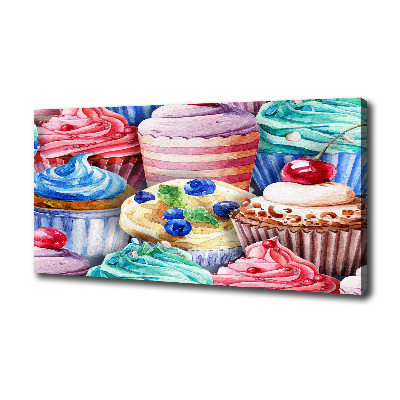Foto canvas Kleurrijke cupcakes