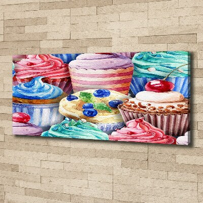 Foto canvas Kleurrijke cupcakes
