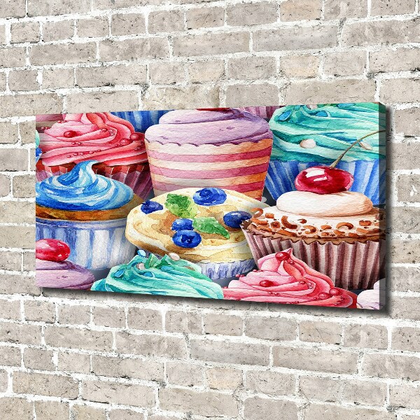 Foto canvas Kleurrijke cupcakes