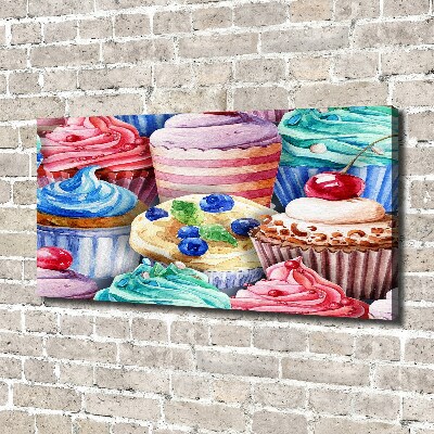 Foto canvas Kleurrijke cupcakes