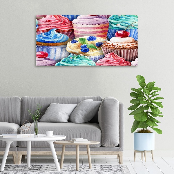 Foto canvas Kleurrijke cupcakes