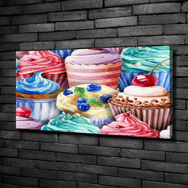 Foto canvas Kleurrijke cupcakes