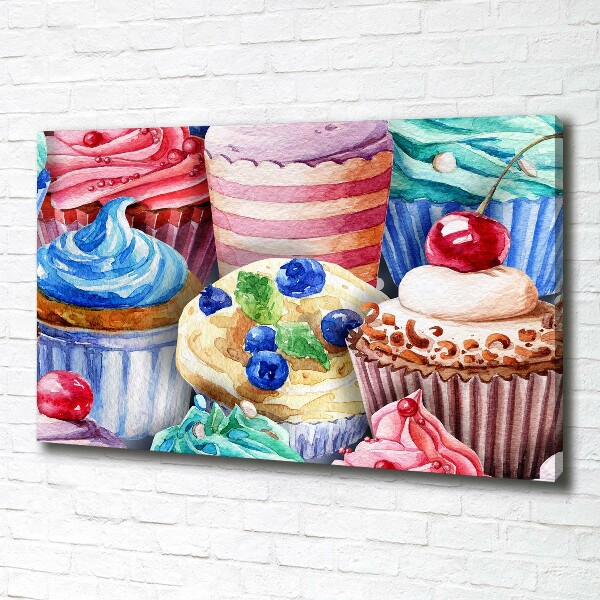 Foto canvas Kleurrijke cupcakes