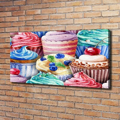 Foto canvas Kleurrijke cupcakes