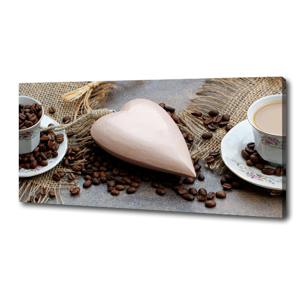 Canvas foto Koffie met melk
