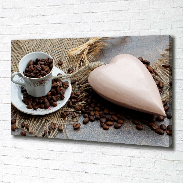 Canvas foto Koffie met melk