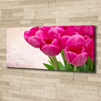 Foto canvas Roze tulpen