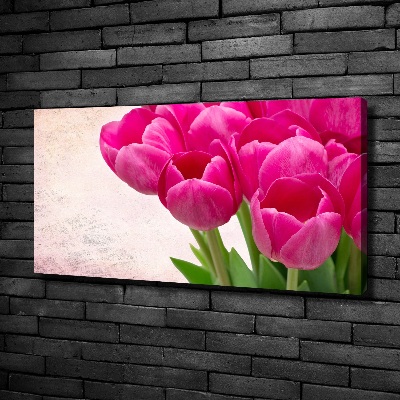 Foto canvas Roze tulpen