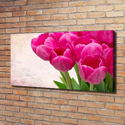 Foto canvas Roze tulpen