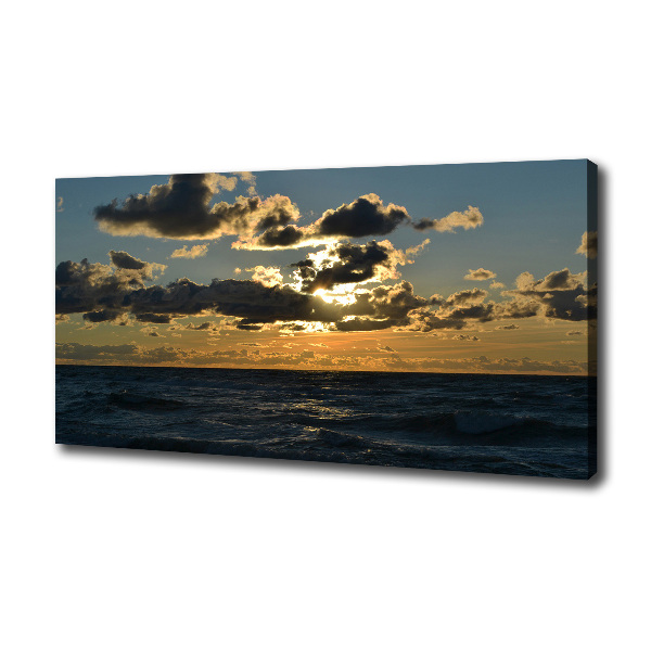 Foto canvas Zonsondergang boven de zee