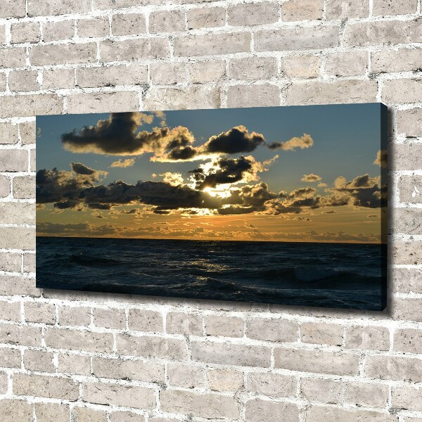 Foto canvas Zonsondergang boven de zee