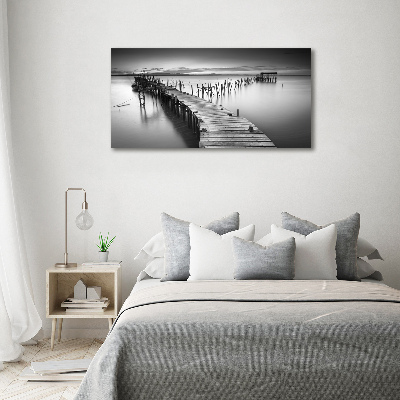 Canvas foto Houten steiger