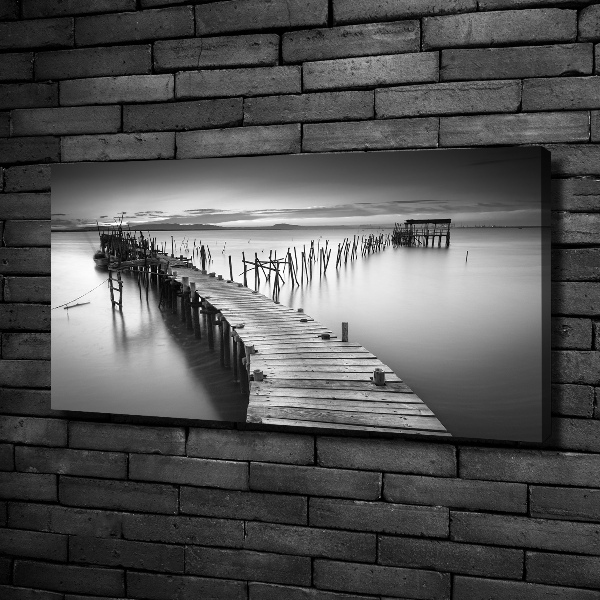 Canvas foto Houten steiger