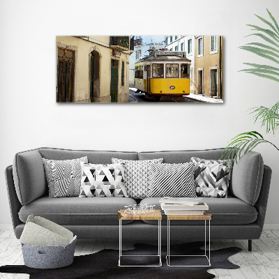 Foto canvas Tram vanuit Lissabon