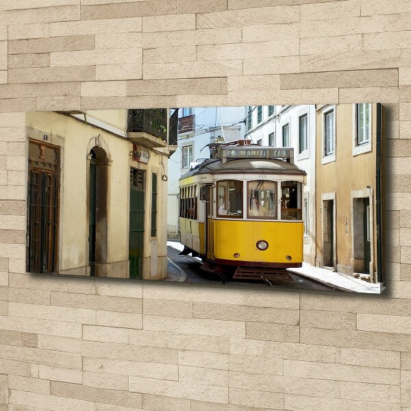 Foto canvas Tram vanuit Lissabon