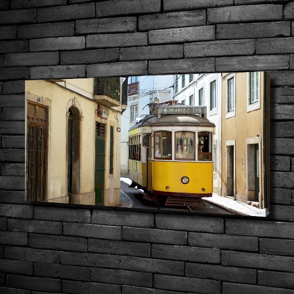 Foto canvas Tram vanuit Lissabon