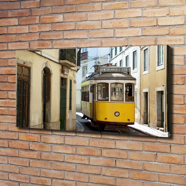 Foto canvas Tram vanuit Lissabon