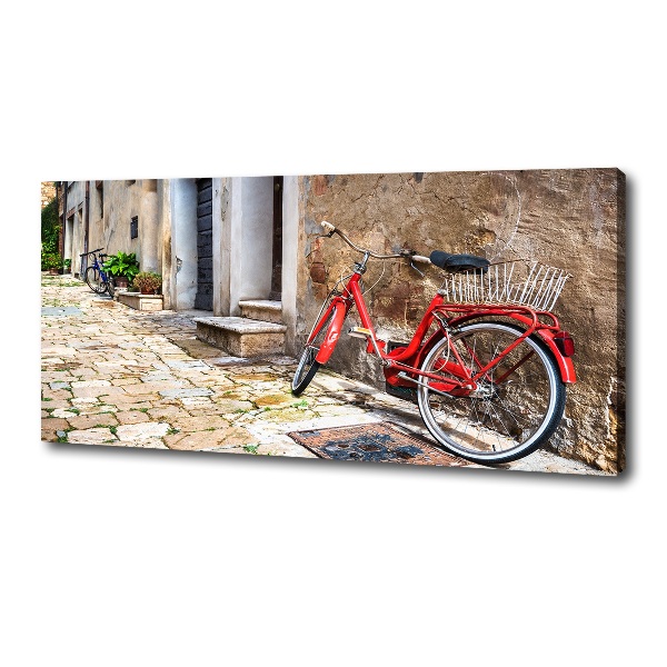 Foto op canvas Rode fiets