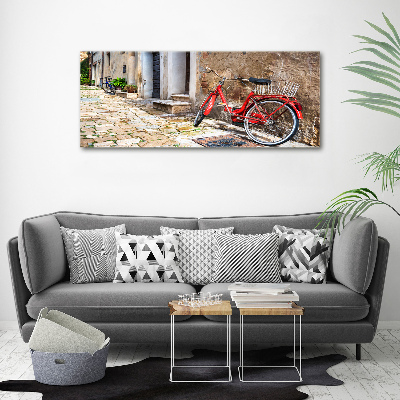 Foto op canvas Rode fiets