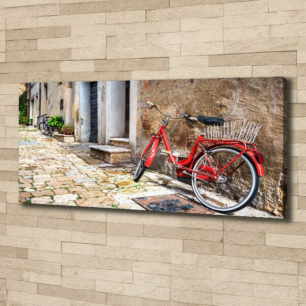 Foto op canvas Rode fiets