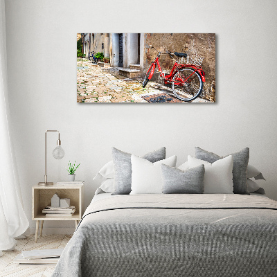 Foto op canvas Rode fiets