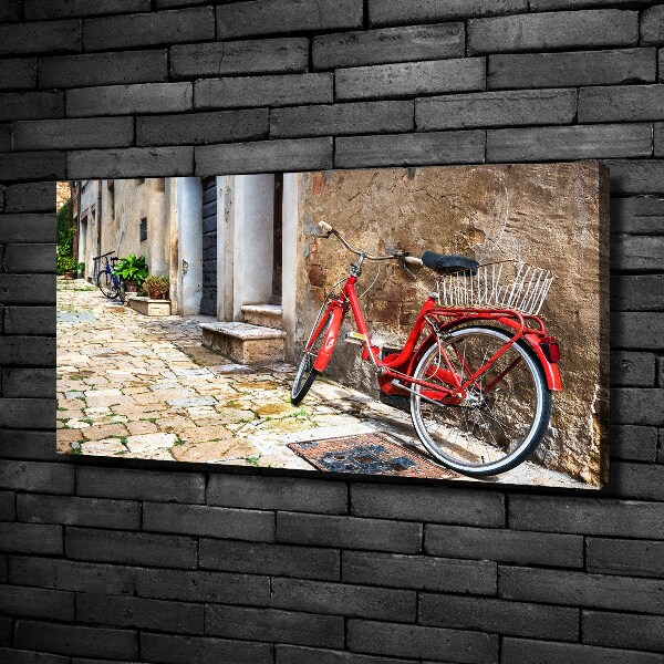 Foto op canvas Rode fiets
