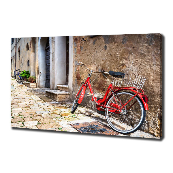 Foto op canvas Rode fiets