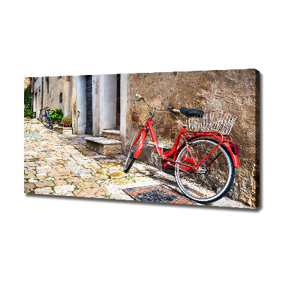 Foto op canvas Rode fiets