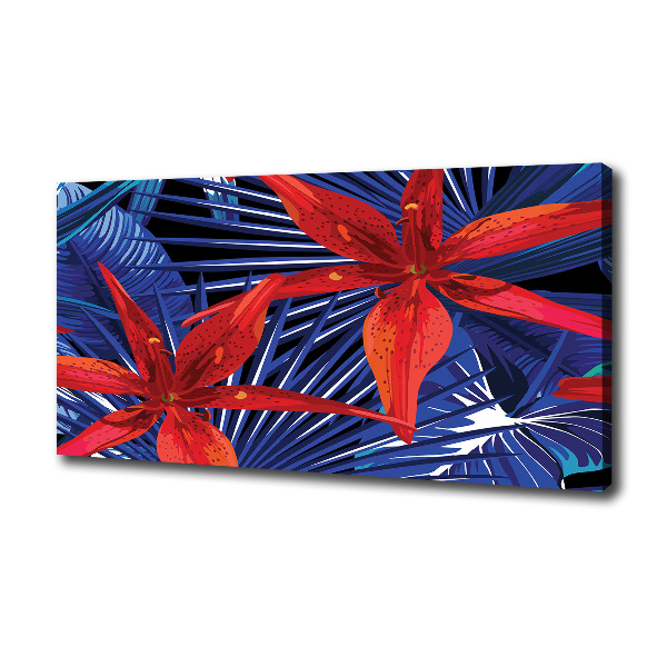 Canvas foto Tropische bloemen