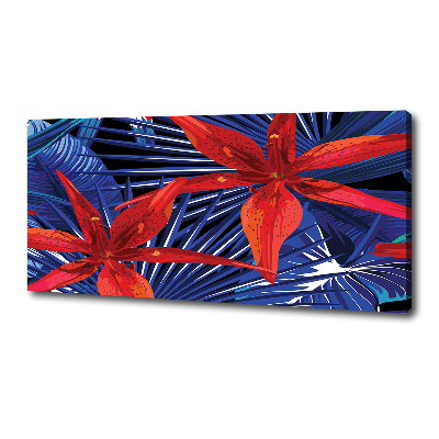 Canvas foto Tropische bloemen