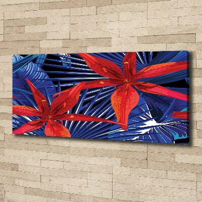 Canvas foto Tropische bloemen