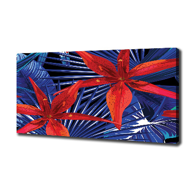 Canvas foto Tropische bloemen