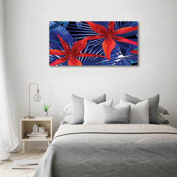 Canvas foto Tropische bloemen