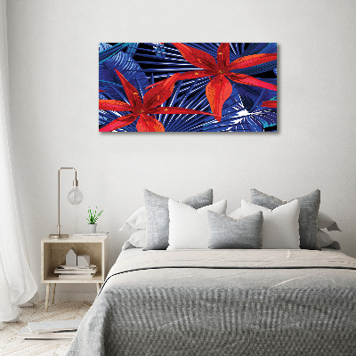 Canvas foto Tropische bloemen
