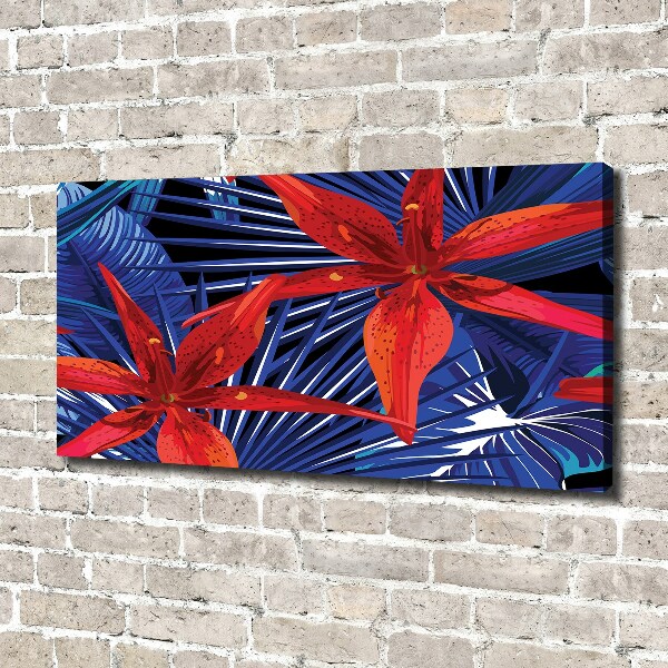 Canvas foto Tropische bloemen
