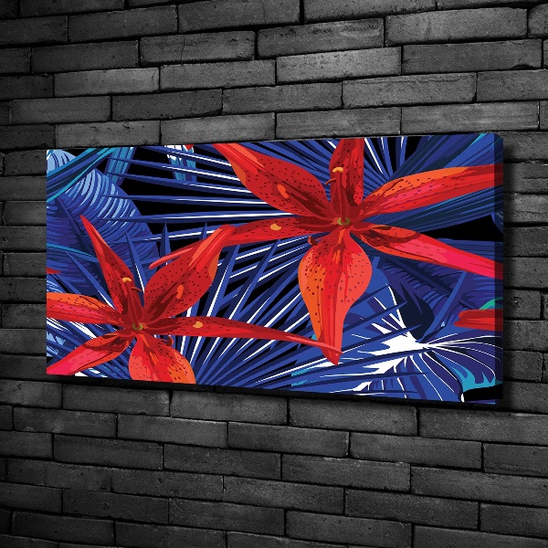 Canvas foto Tropische bloemen